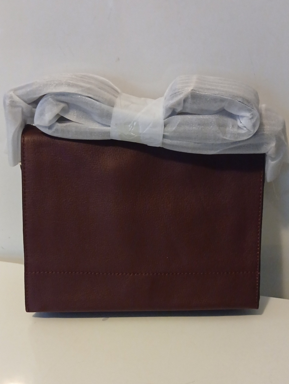 SFW Leather Crossbody Bag - BURGANDY